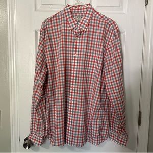Red, White & Blue Checked J. Crew Button Down Shirt, size XL